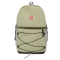 Leichter Outdoor Wanderrucksack Detail mit strapazierfähigem Nylon und praktischem Kordelzug. - Groß (Ohne Anhänger) / Grün