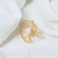 Handgemachte französische elegante natürliche Perlen Blumen Ring Frauen Luxus offen verstellbar - Häkelset Stil