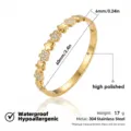 Pulsera De Acero Inoxidable Con Trébol Y Estrella Dorada Circonita Pulida Impermeable - Brazaletes alternados de flor de cinco hojas con strass