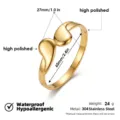 Pulsera de acero inoxidable dorada geométrica, impermeable, diámetro 60mm, peso 24g. - Brazalete de cierre entrelazado con gotas retorcidas