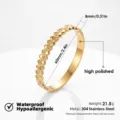 Pulsera rígida de acero inoxidable dorada corazón cristal impermeable 60mm lujo - Brazaletes de corazones enlazados con estrás completo