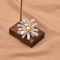 Natural Baroque Pearl Flower Brooch Elegant Handmade Snowflake Corsage Jewelry for Women Gift - Baroque Pearl Flower Brooch