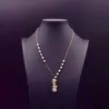 Elegante barok parelketting van 925 sterling zilver met prachtige bloemenhanger. - Blad Rand Gewikkeld Parelketting Trui Ketting