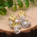 Elegante Bienen Barockperle Ohrringe, süßer Naturstil Schmuck für Frauen und Mädchen. - Barocke Bienen Ohrringe