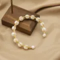 Golddraht umwickelte Perlen Armreif eleganter handgemachter offener Armreif Modeschmuck - Drahtarmreif