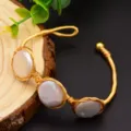 Naturperlen Armband Variante, Golddraht umwickelte Münzperlen, eleganter koreanischer Stil. - Barockperlen Armband Stil 4