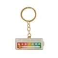 Creative metal social battery mood keychain funny sliding sliding enamel key ring for daily use - Battery Keychain (G-1518) / White