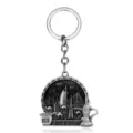 Dubai camel architecture metal zinc alloy keychain creative souvenir keyring pendant gifts - G-1048 / Antique Pewter