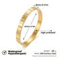 Pulsera brazalete rígida bisagra estrás acero inoxidable dorada impermeable hipoalergénica - Brazalete de estilo banda de acero flexible con estrás