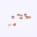 S925 piezas de plata de ley para pendientes respaldos tapones de flores de oro rosa accesorios - Cierres de Pendientes de Flor de Ciruelo / 4mm / Rosa oro