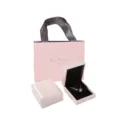 Set di scatole regalo per gioielli rosa con borsa di carta abbinata e collana con ciondolo. - Set Sacchetto Regalo e Scatola Collana Rosa / Set di Gioielli Rosa