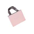 Borsa regalo di carta rosa con manici in nastro grigio e testo elegante Best Wishes per confezione. - Sacchetto Regalo Rosa / Rosa