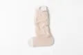 Pink ballet style leg warmers stirrup socks with cute white ribbon bow for women. - One Size / Pink
