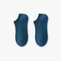 Calzini estivi da uomo blu scuro tinta unita, calze corte traspiranti in cotone variante. - Taglia unica / Blu Profondo