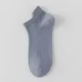 Herren atmungsaktive Mesh einfarbige niedrige Bootssocken Sommer dünne Freizeitsocken - Einheitsgröße / Nebelblau
