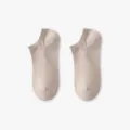Hellbraune Sommer Bootssocken, atmungsaktive Mesh Baumwolle Kurzsocken für Herren Alltag. - Einheitsgröße / Khaki