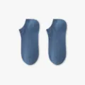 Atmungsaktive Herren Sommer Bootssocken aus Baumwolle, einfarbige blaue kurze Socken. - Einheitsgröße / Gletscherblau