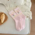 Simpatiche calze invernali in peluche da donna, spesse calde accoglienti calze termiche per dormire. - Taglia unica / Rosa