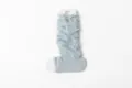 Grey ballet style footless socks leg warmers, ultra-thin open toe half-palm slouch socks. - One Size / Blue
