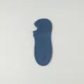 Herren einfarbige blaue flache unsichtbare Bootssocken, atmungsaktive Baumwolle rutschfeste Socken. - Einheitsgröße / Denim-Blau