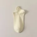 Calzini bassi tinta unita da donna, calze alla caviglia traspiranti e sottili per tutti i giorni. - Giallo pallido