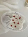 Calzini invisibili stile giapponese carini in filato a pois con pois rossi e talloni grigi. - Taglia unica / Pois