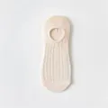 Donna estate calzino invisibile in rete ultra sottile, beige cotone antiscivolo. - Taglia unica / Colore pelle