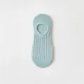 Women Summer Ultra-Thin Low-Cut Hollow Mesh No-Show Boat Socks in Mint Green 1Pair - One Size / Lake Blue