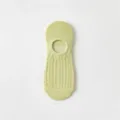 Light green mesh invisible boat socks for women, breathable summer shallow-mouth socks - One Size / Green