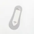 Grey ice silk invisible boat socks, shallow mouth anti slip short socks for women summer. - One Size / Gray