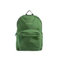 Grüner Canvas Schulrucksack mit minimalistischem Buchstabenprint und großem Fassungsvermögen. - L / Grün