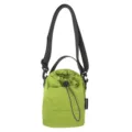 Casual green drawstring bucket bag for women, stylish shoulder crossbody bag with handle. - Green
