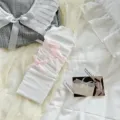 Calzini bianchi a metà tubo dolci con fiocchi rosa, calzini di cotone per stile lolita. - Taglia unica / 2509 Bianco con fiocco rosa