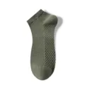 Calzini corti traspiranti da uomo, fantasmini estivi verde militare, cotone antiscivolo comodi. - Taglia unica / Verde Pino