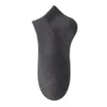 Dark gray men's low cut short socks breathable cotton sports athletic ankle socks for daily wear. - Dark Gray