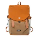 Sac à dos décontracté grande capacité color-block pour voyage en plein air, léger et sport durable. - Rouge Orangé