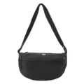 Black nylon chest waist bag casual sports crossbody bag with adjustable strap for women - Black