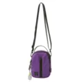 Fashion plaid mini crossbody bag, casual travel phone bag with tennis keychain, purple. - Single Bag / Purple