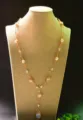 Gold gewebte Perlen Y-förmige Halskette, elegante Barockstil Variante Schmuck für Damen. - Regulärer Drahtgewickelter Stil