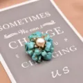Erhöhte handgemachte türkis perle brosche vintage blume pin elegante schmuck geschenk - Türkis Blumen Brosche
