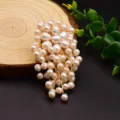 Natural baroque pearl brooch handmade golden wire tassel elegant women jewelry accessory - Rhombus Snowflake Wire Wrapped