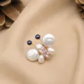 Handmade pearl butterfly brooch elegant freshwater pearl pin fashionable jewelry accessory - Butterfly Brooch Set