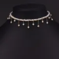 Elegante Süßwasserperlen Choker Halskette mit zarten Anhänger Ketten für Damen Schmuck gesucht. - Einzelperle-Quasten-Kette