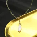 Elegante Barock Süßwasserperlen Halskette mit goldener Büroklammer Kette, schicker Alltagsschmuck. - Barockperlenkette