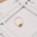 Anello Di Perla Naturale Elegante Filo Avvolto Rosa Perlato Anello Minimalista Donna - Rosa in Filo Intrecciato / n.5