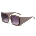 Oversized square sunglasses for women men retro thick wide frame gradient lenses stylish eyewear - Gray Frame Gradient Gray