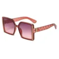 Gafas de sol oversize degradadas de moda con patillas únicas y lentes elegantes. - Púrpura Translúcido Degradado Púrpura C3