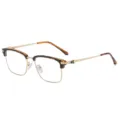 Men anti-blue light glasses half-rim tortoise shell and gold metal optical frame business - Tortoiseshell Gold Frame Anti-Blue Light C4