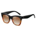 Gafas de sol cat-eye grandes para mujer, montura gruesa degradada estilo retro chic. - Negro/Carey Degradado Marrón