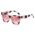 Nuevas gafas de sol cat eye chunky para mujer con lentes rosas degradadas elegantes - Marco carey rosa rosa degradado